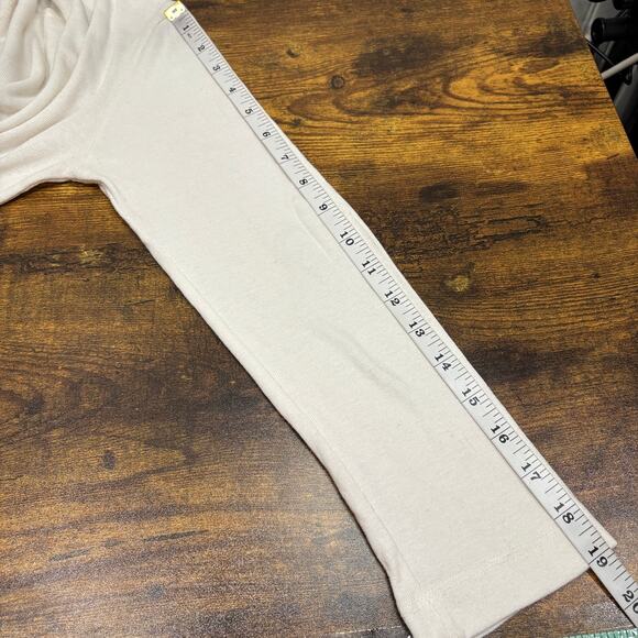Bryn Walker Size S Top Tencel Blend Long Sleeve Ivory Basic Quiet Luxury READ - Picture 12 of 12